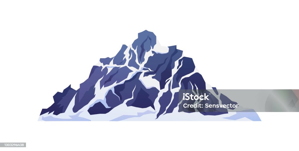 Ilustración de Acantilado Nevado De Montaña Rocosa Aislado Icono De Dibujos  Animados Cima Vectorial De La Cresta Del Monte Paisaje De Expedición De  Senderismo Y Escalada Picos De Vida Silvestre En La