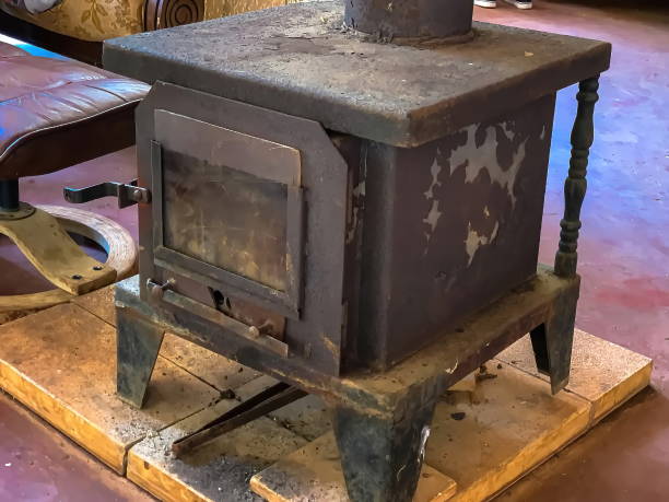 istock Homemade stove for heating the room 1303297766