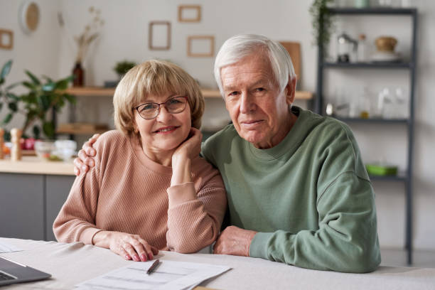 istock Senior couple at home 1303297839