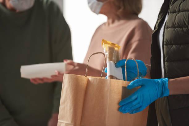 istock Shopping bags with food 1303297989