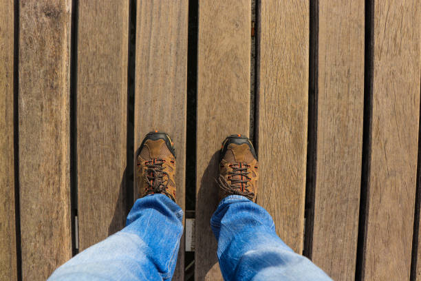 istock Top view from Young man with sneakers and jeans 1303304971