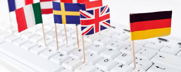 istock EU Keyboard with Europe Flags Banner 1303305838