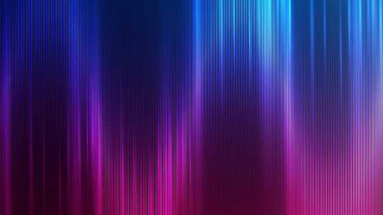 Neon abstract lines design on gradient background. Futuristic background for landing page.