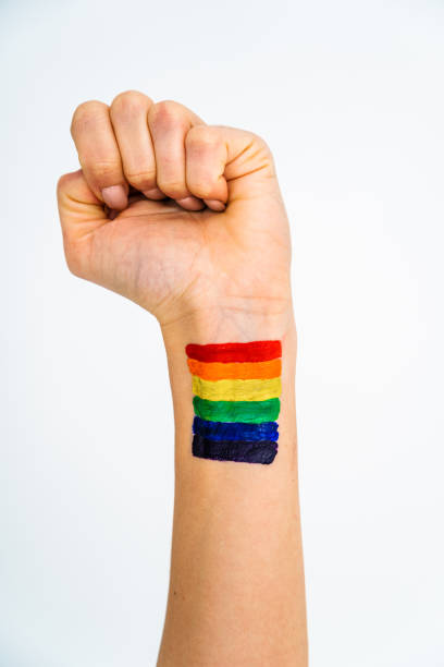 istock Transgender man fights for human rights, lgbt concept 1303309132