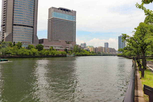 istock Cityscape along Okawa River in Osaka 1303309146