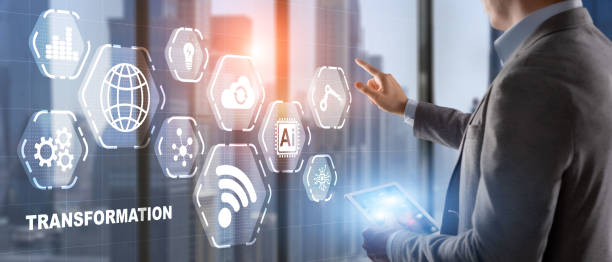 istock Digital transformation digitization of business processes and modern technology 1303312989