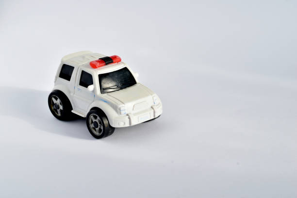 istock Police car with lights on the roof. 1303318418