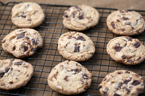 istock Studio shot of chocolate chip cookies 1303321316
