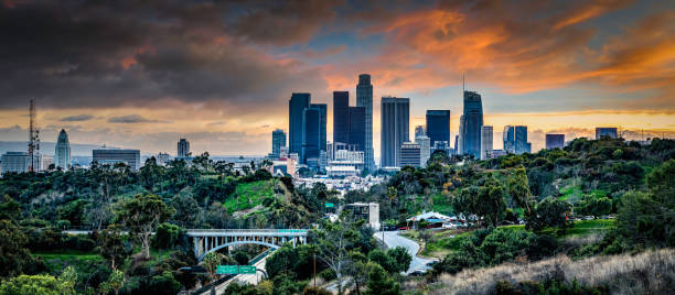 istock Los Angeles California at sunset 1303321320