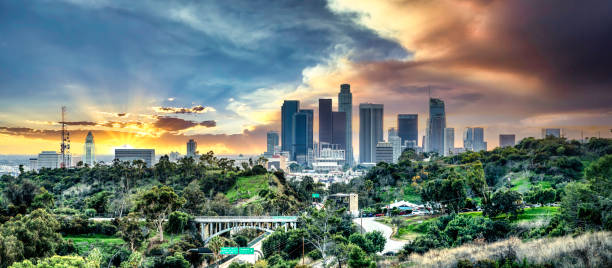Los Angeles downtown sunrise