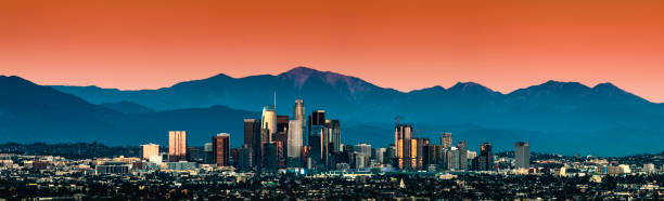 Los Angeles Skyline at sunset classic view