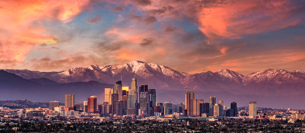 istock Los Angeles skyline panorama 1303322095