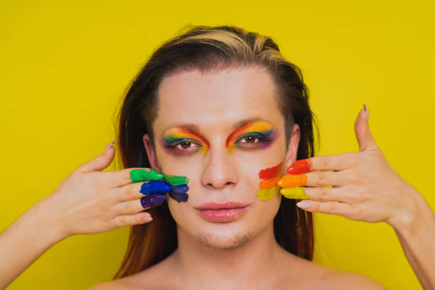 istock Transgender man fights for human rights, lgbt concept 1303323511