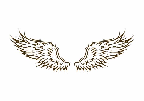 Cartoon Of A Angel And Devil Wings Tattoo Illustrations, Royalty-Free  Vector Graphics & Clip Art - iStock