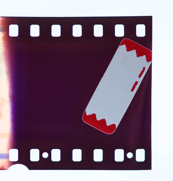 istock Dark Film Strip With Light Leak 1303325936