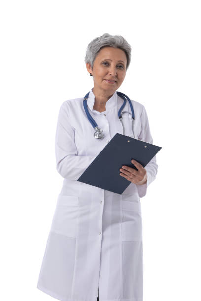 istock Female doctor isolated on white 1303329896