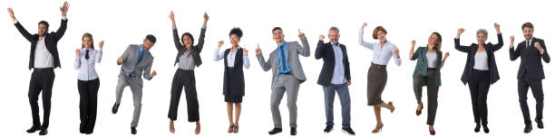 istock Successful excited business people 1303329923