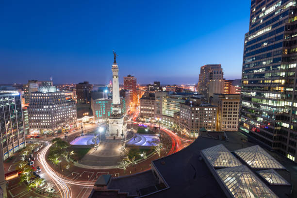 istock Indianapolis, Indiana, USA skyline over Monument Circle 1303332750