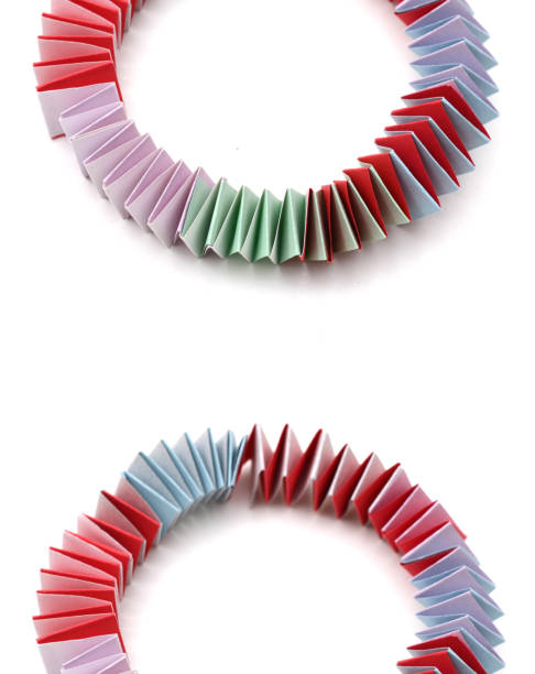 istock Closeup of folded paper garland 1303333514