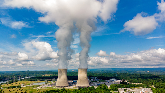 Nuclear or coal power plant