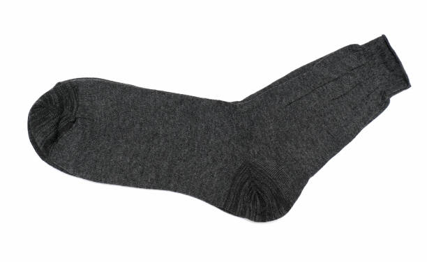 istock gray cotton new socks 1303342535
