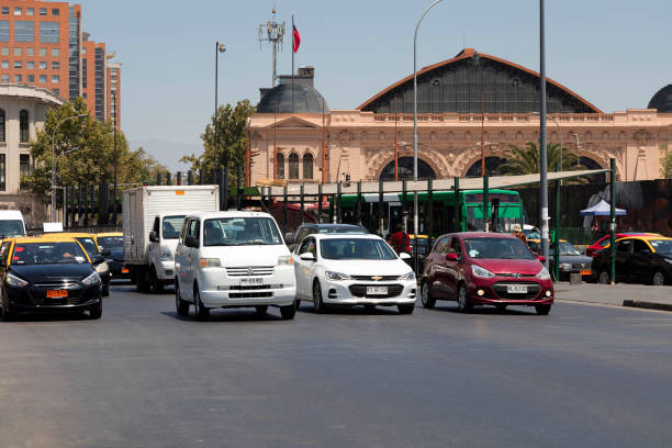 Viaduct over avenue in Santiago - Apoquindo Avenue