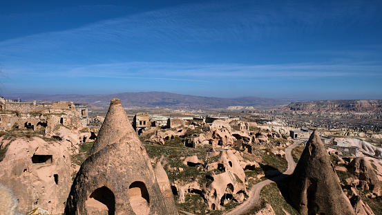 Cappadocia Background View with Fairy Chimneys