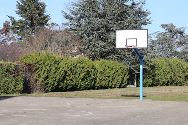 istock Tarred basketball court 1303353396