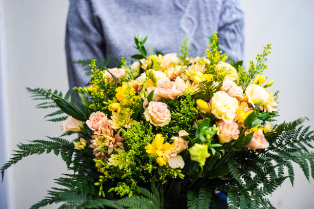 istock Seasonal flowers in bouquet 1303353626