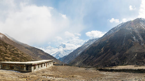 istock Annapurna III mountain peak from Yak Kharka, Annapurna Circuit 1303356180