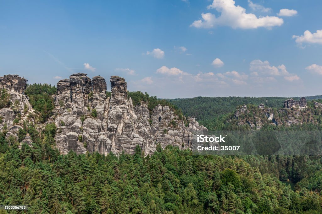 rock formation, germany rock formation in saxony germany. Germany Stock Photo