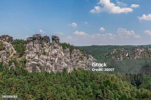 Rock Formation Germany Stock Photo - Download Image Now - Germany, Saxony, Famous Place