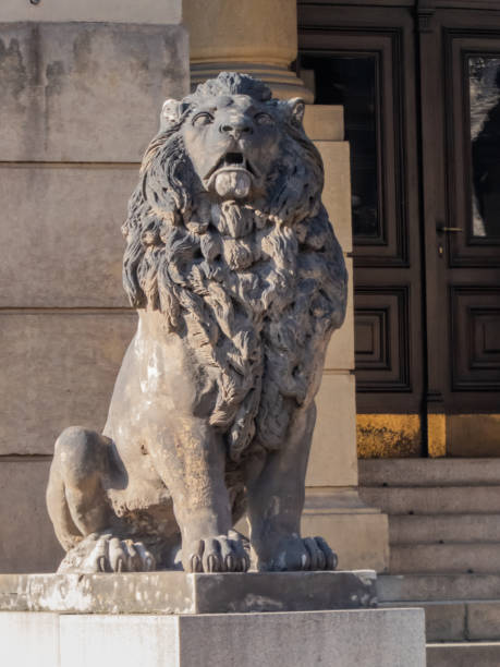 istock Schnirch lion statue in Prague 1303361049