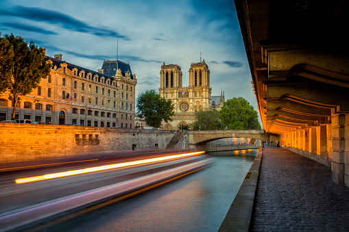 Paris - France, France, Europe, cathedral, Notre Dame de Paris\n\nThe Notre Dame Chatedral in Paris at the river Seine