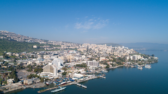 Tiberias City on the coast of sea of the Galilee