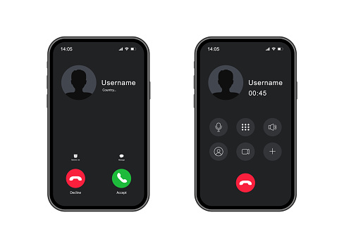 Call Sample Pic Phone Call Screen Interface Incoming Call Template On Smartphone ...