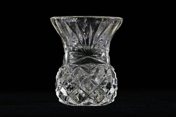 istock Vintage glass vase on black 1303374169