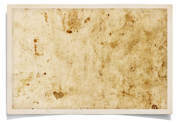 istock Vintage empty photo frame mockup Used paper 1303382675