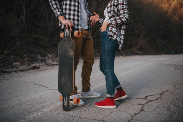 istock Skate couple outdoors stock photo 1303387890