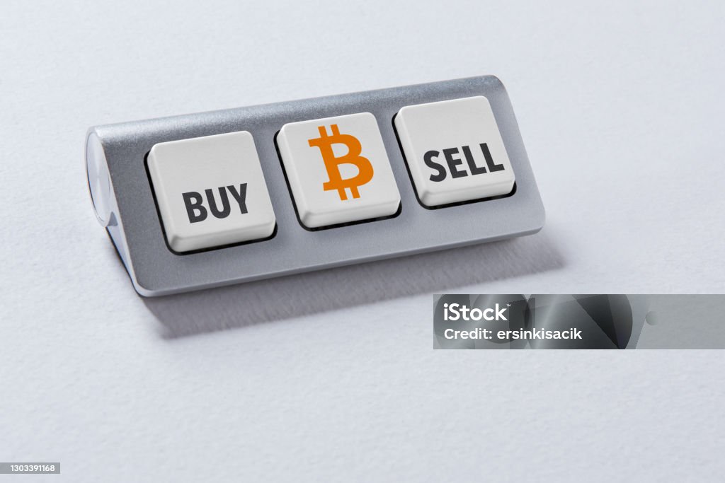 Bitcoin Buy And Sell. Three buttons computer keyboard. Buy And Sell Bitcoin. Fintech, financial technology concepts.
Trade with crypto currency. Litecoin Stock Photo