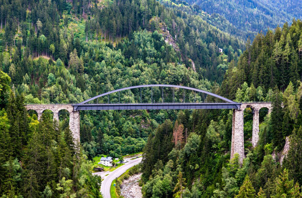 The Trisanna Bridge in Tyrol, the Austrian Alps
