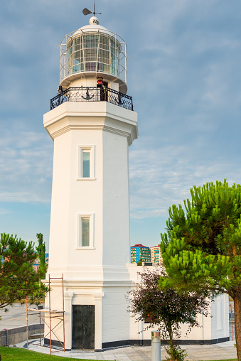Forte de Santa Marta and Lighthouse - Coastal scenery of Av. Rei Humberto II de Itália, cascais, Portugal.