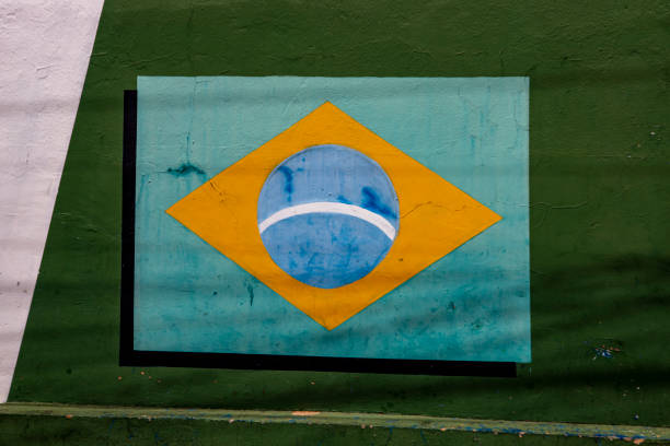brazil flag painted on wall