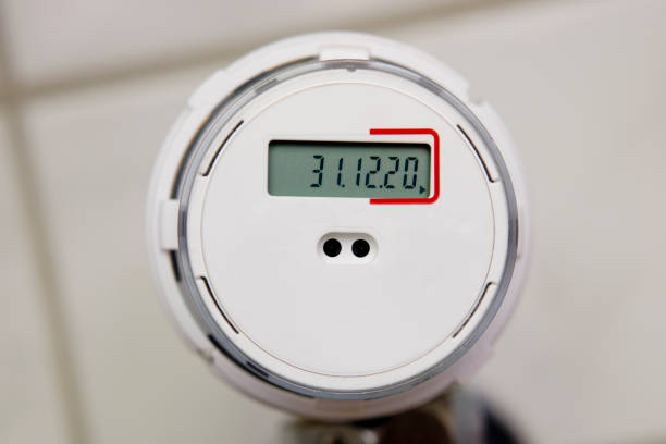 medidor de água quente - water meter - fotografias e filmes do acervo