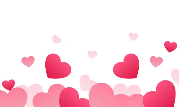 Vector illustration of Valentine hearts stock illustration