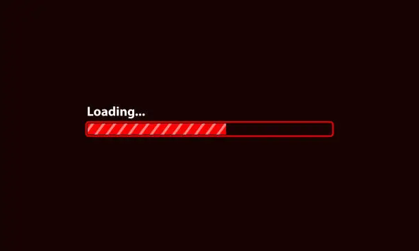 Vector illustration of loading progress bar stock illustration