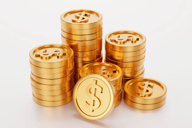 istock Stack of coin, business banking and financial concept. 3d render. 1303423855