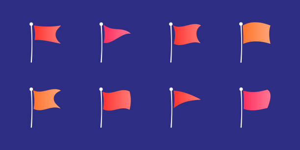 istock Set of flag icons over blue vector illustration 1303434341