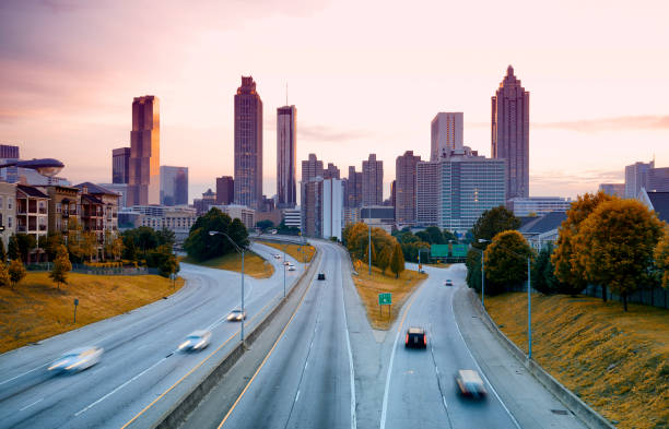 istock Atlanta Skyline at Sunset. 1303435799