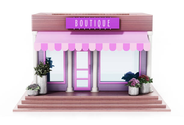 istock 3D illustration of a generic shop isolated on white 1303438914
